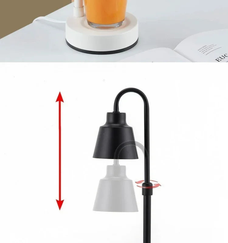 Candle Warmer Lamp with Timer Dimmable Light Scented Wax Melter Simple Table Lamp for Bedroom Home Office Decor