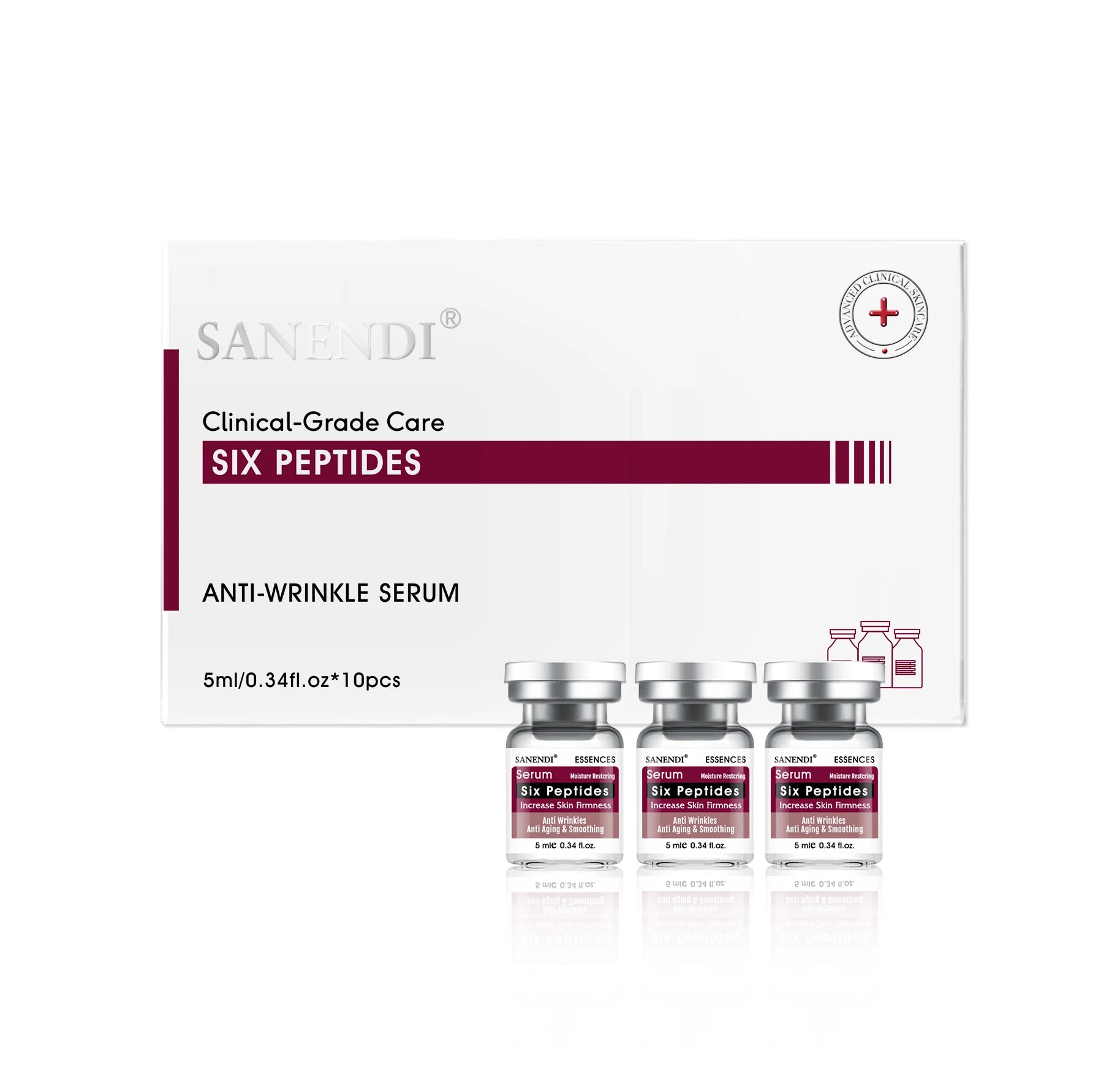 10pcs/Box Six Peptide Ampoule Hyaluronic acid Serum for Face Dr.Pen SNAIL ACNE Solution Repair Moisturizing Skin Care Korean