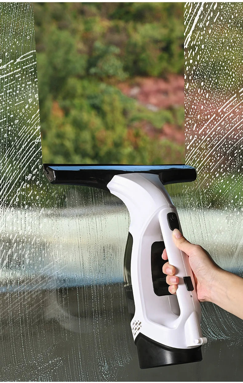 Electric Multifunctional Cordless Window Cleaner Machine White Cordless Rechargeable Automatic Portable Glass Cleaner Tools