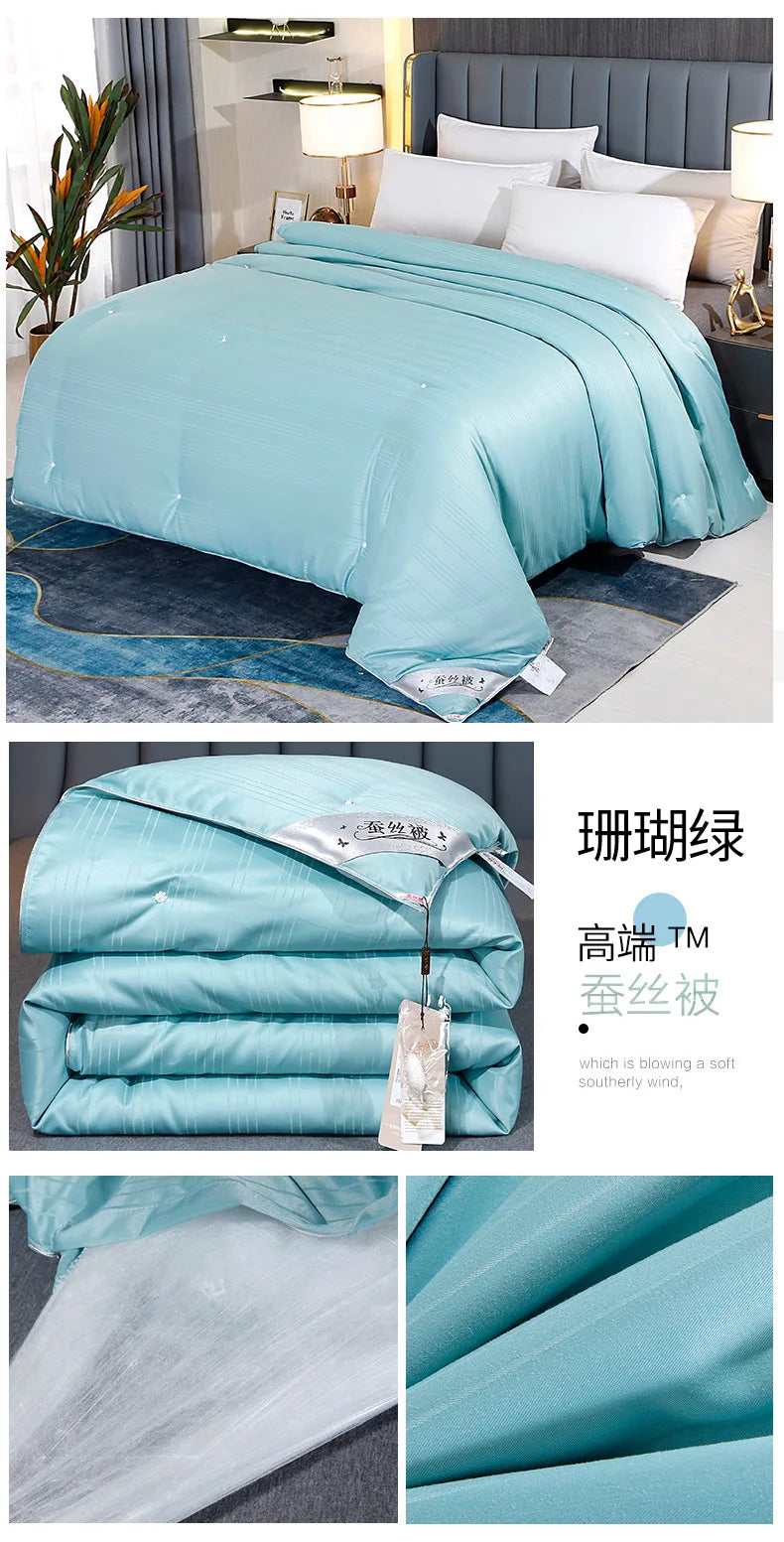 All cotton handmade 100% silk quilt, spring and autumn quilts, air conditioning quilts, summer quilts, core quilts