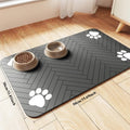 1pc Winter Fast-Drying Diatomaceous Earth Pet Feeding Mat, Absorbent,Easy to Clean with Paw Print Design dog accessories