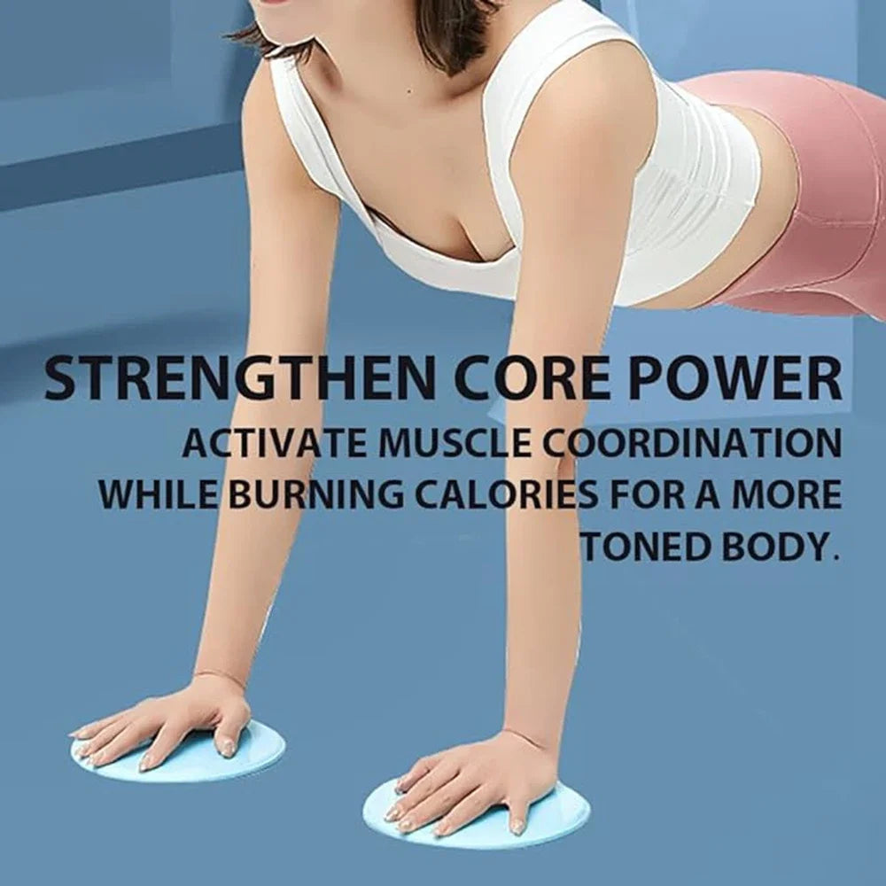 Pair of Core Sliders Fitness Gliding Discs Abdominal Exercise Tool for Yoga Pilates Gym