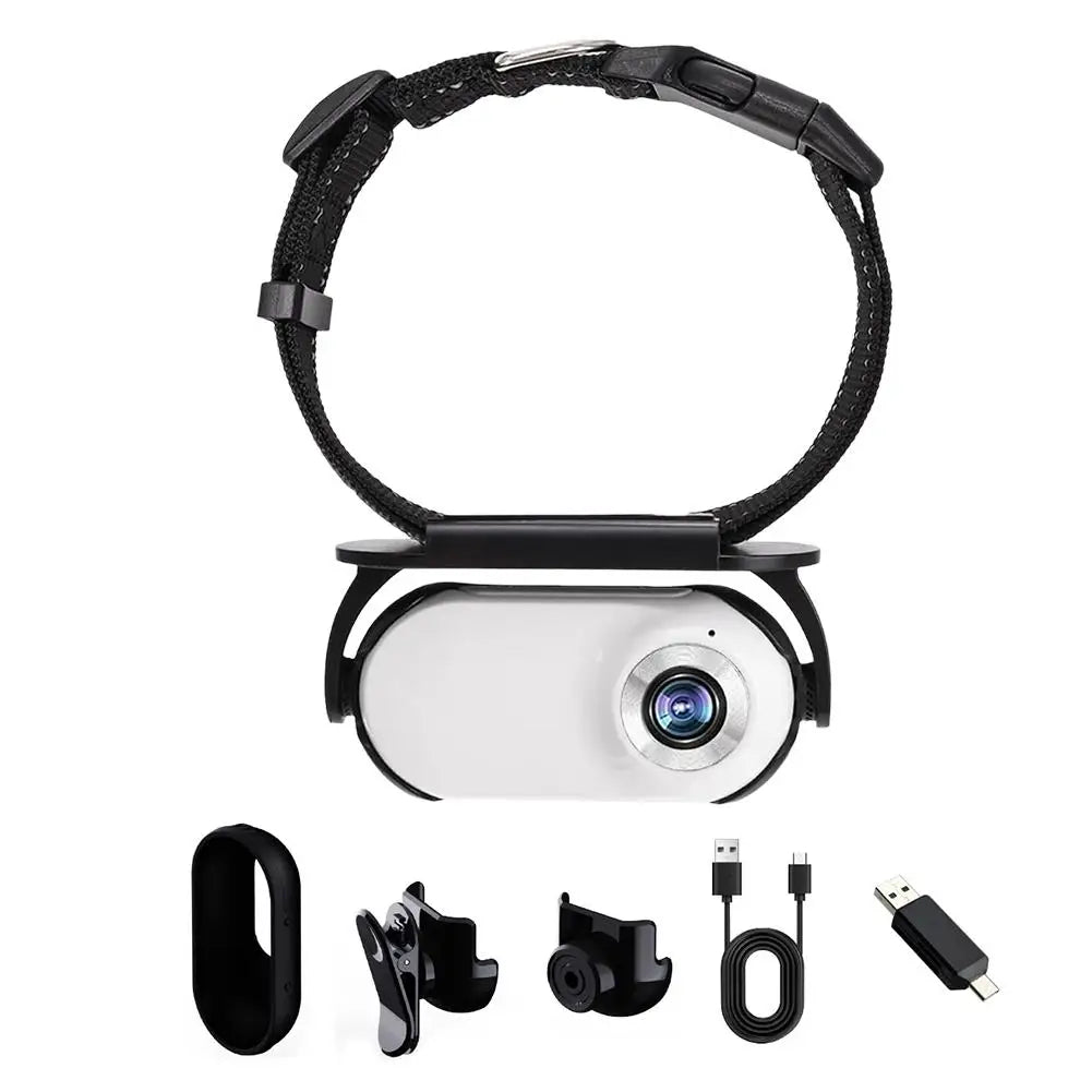 Pet Collar Camera Outdoor No WiFi Needed Cat Collar Action Camera 170 Lens Video Recording Camera Dog Wide Mini Ang A1J7