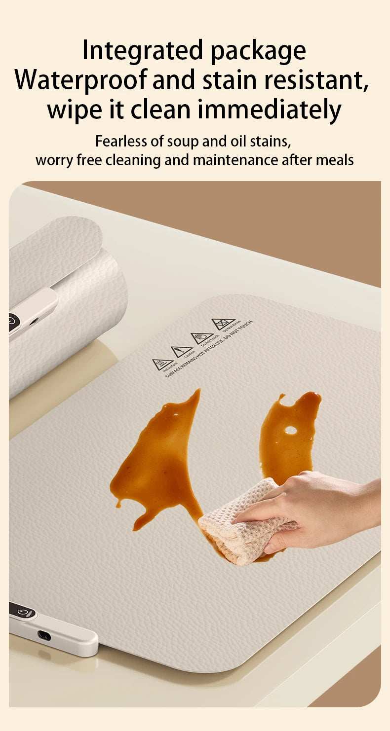 HOMEFISH Multifunctional Silicone Warming Board Home Easy Store Foldable Waterproof Oil Resistant Insulated for Hot Meals