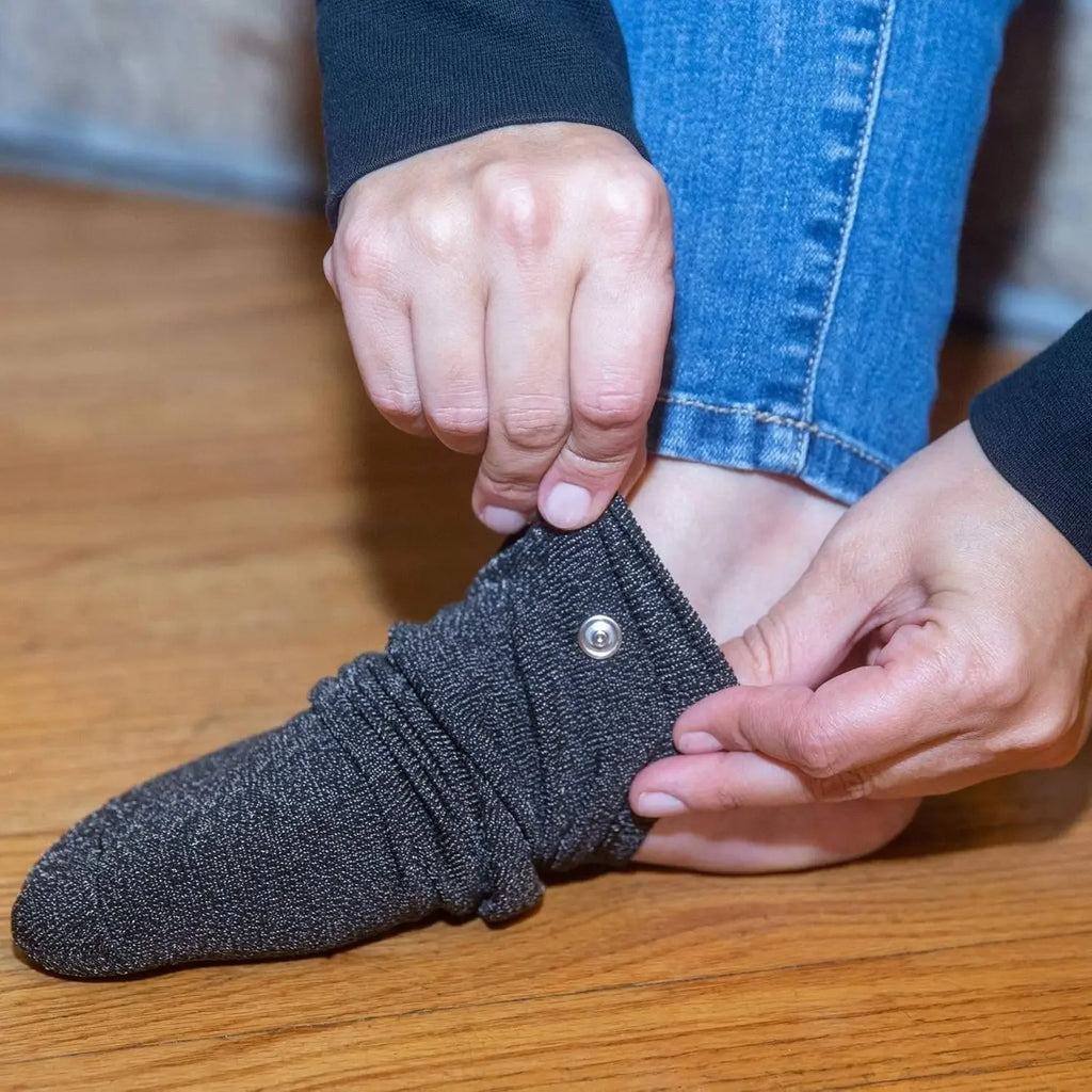 Grounding Socks Silver Fiber Conductive Earthing Socks for Men Women 30 Pure Silver Content Anti Static Sleep Health Recovery