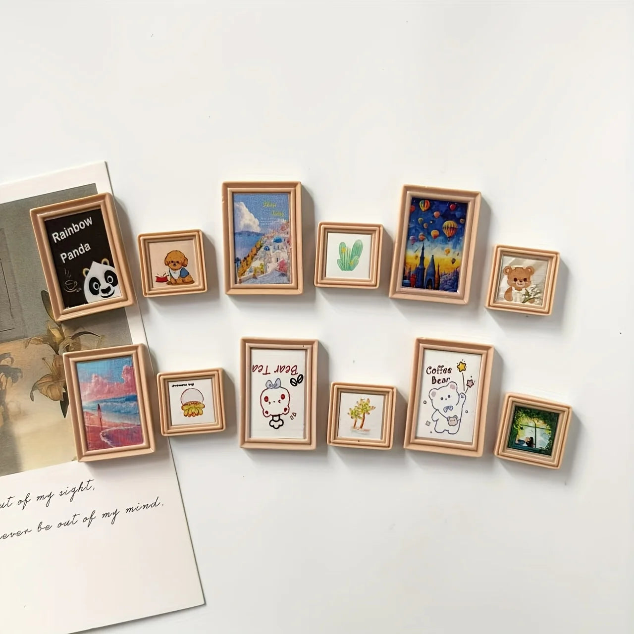 6Pcs Mini Photo Frames, Fridge Magnets for Home Decoration, Magnet Gifts