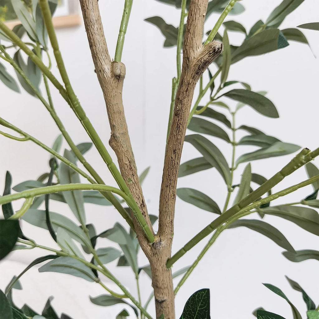 120-180CM Artificial Olive Tree Branch Without Pot Modern Minimalist Fake Plant for Home garden Living Room Balcony shops Decor