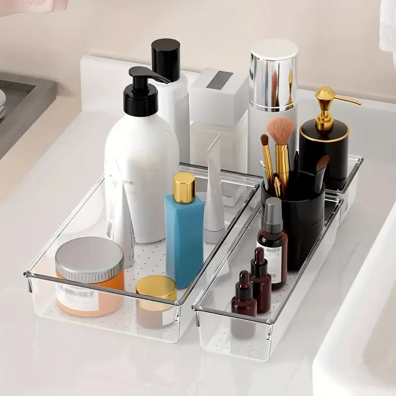 10-Piece Clear Drawer Organizer Set