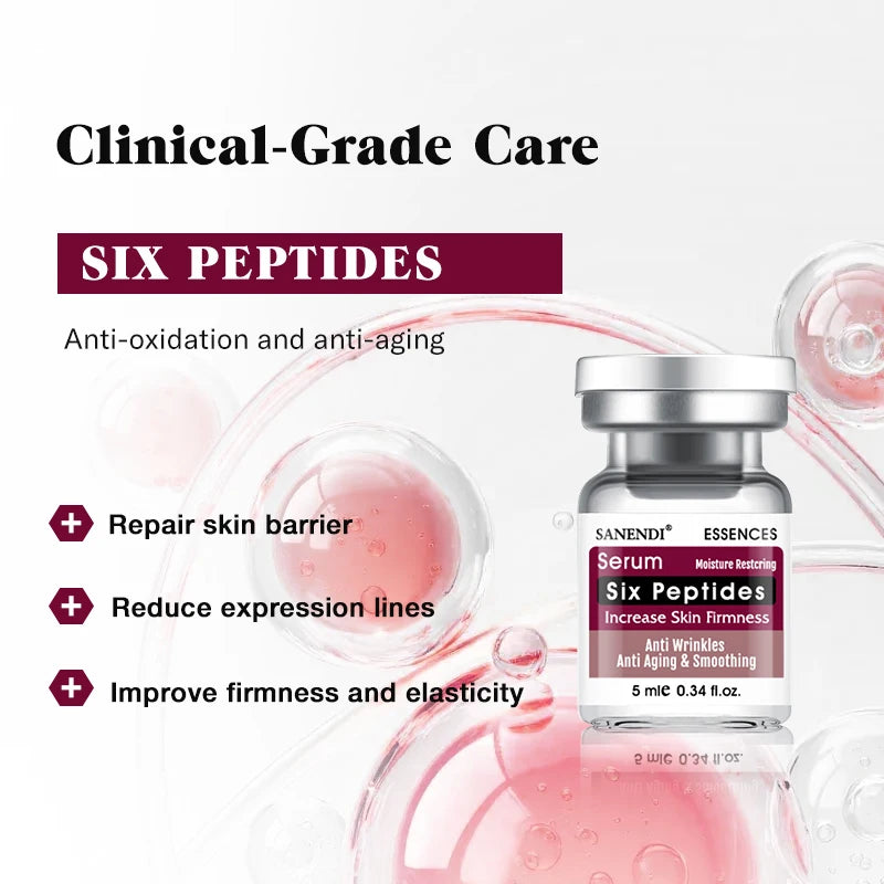 10pcs/Box Six Peptide Ampoule Hyaluronic acid Serum for Face Dr.Pen SNAIL ACNE Solution Repair Moisturizing Skin Care Korean