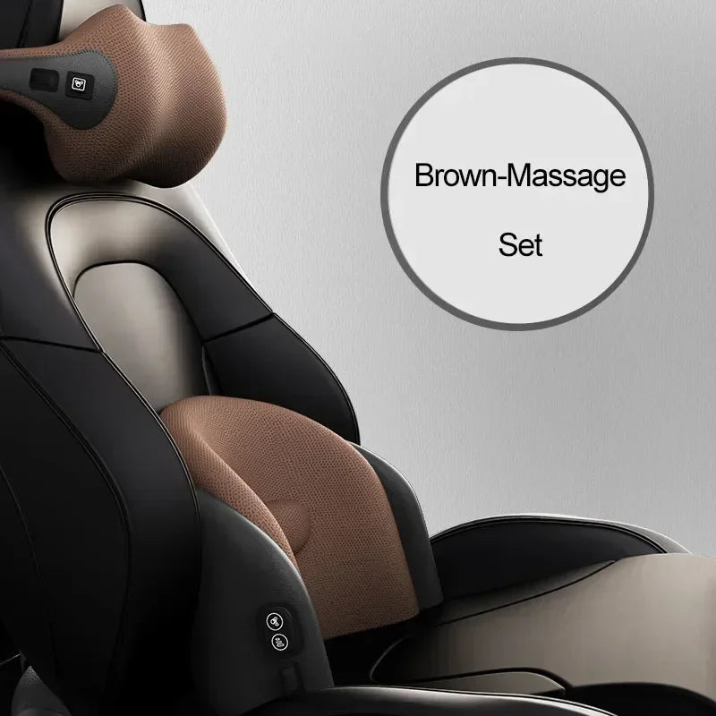 Car Neck Cushion Lumbar Support Electric Men Massage Neck Car Neck Pillow Outdoor Car Accessories Home Car Massage Seat