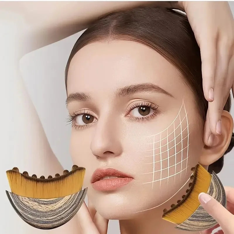 Lymphatic Contour Face Brush,Chin &Jawline Sculpting,Drainage Massager for Face,Ergonomically Designed to Fit The Skin Precisely