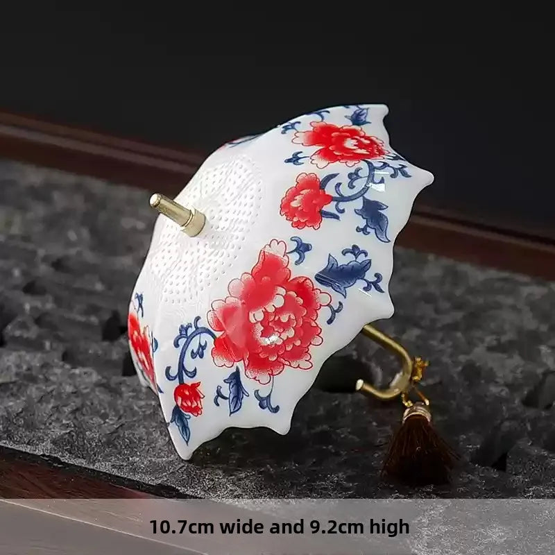 China Umbrella Tea Strainers Tea Infusers Ceramic Tea Filter Screen Teas Ceremony Accessories Teas Table Decorations Ornaments
