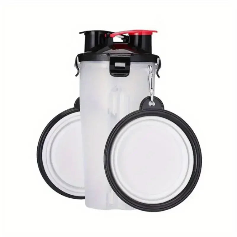Portable Pet Water Bottle with Food Container