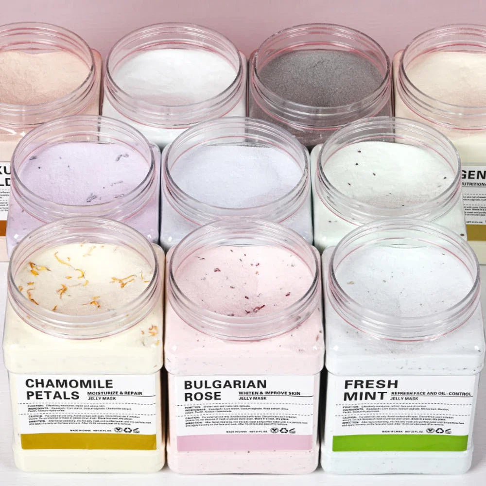 6PCS Jelly Mask Powder Wholesale 650G Professional  Masks Beauty Salon Use Facial Skin Care Products