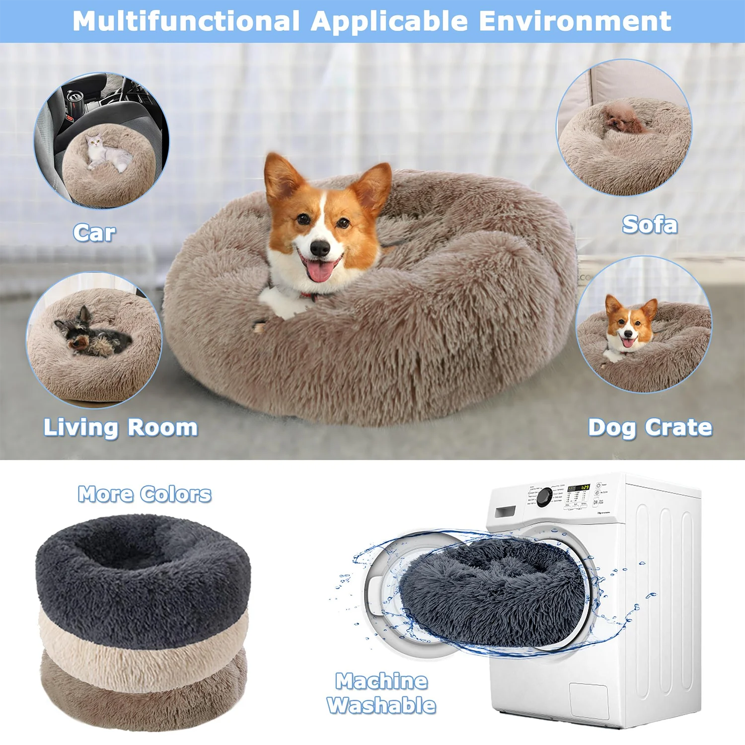 Round Plush Pet Bed