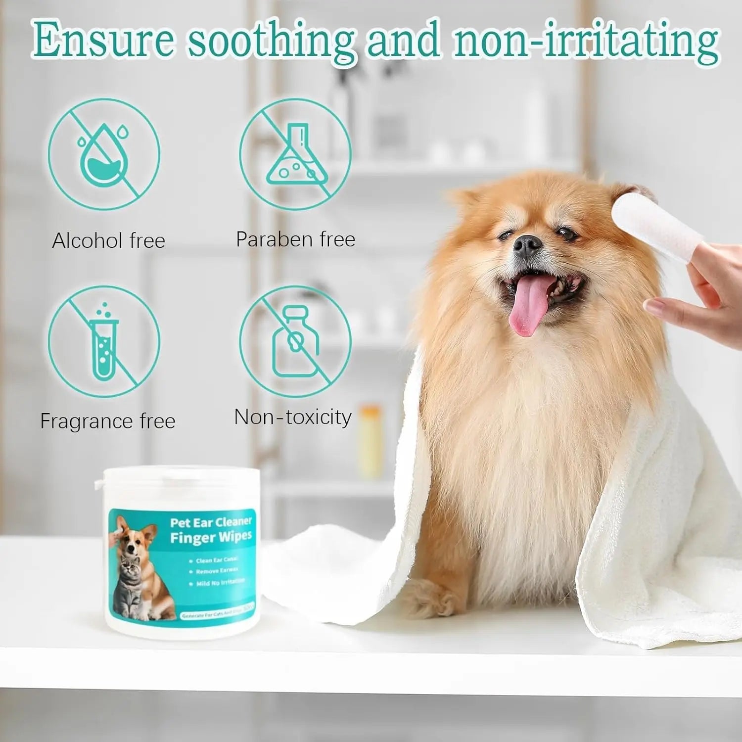 Pet Ear Cleaning Finger Wipes