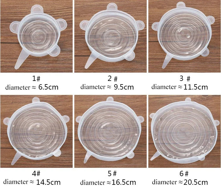 Reusable Silicone Stretch Lids for Food Storage