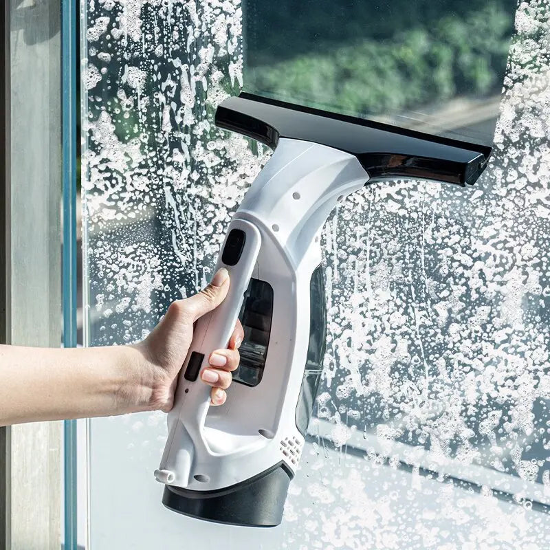 Electric Multifunctional Cordless Window Cleaner Machine White Cordless Rechargeable Automatic Portable Glass Cleaner Tools
