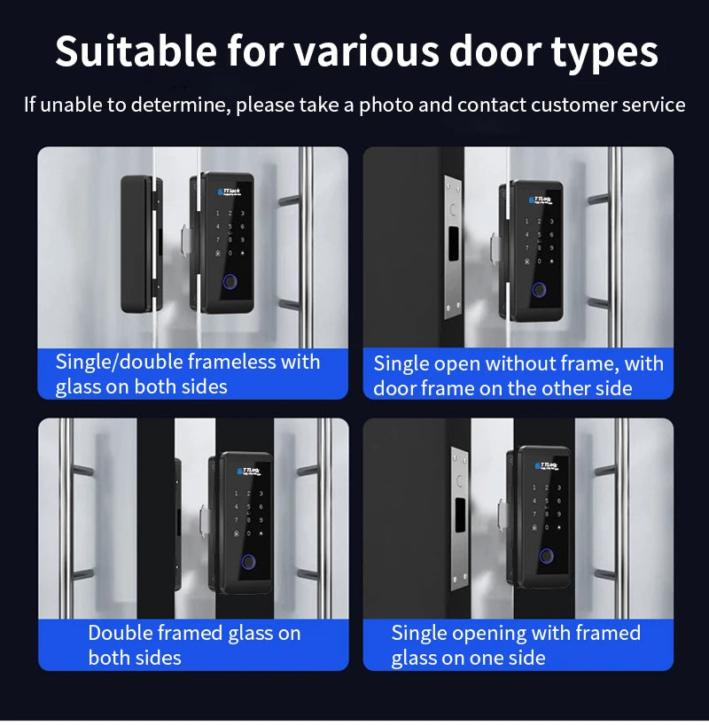 JDS6 TTLOCK APP Sliding Glass/Wood Fingerprint Lock Bluetooth Biometric Electronic Office Password 13.56Mhz RFID Keyless Unlock