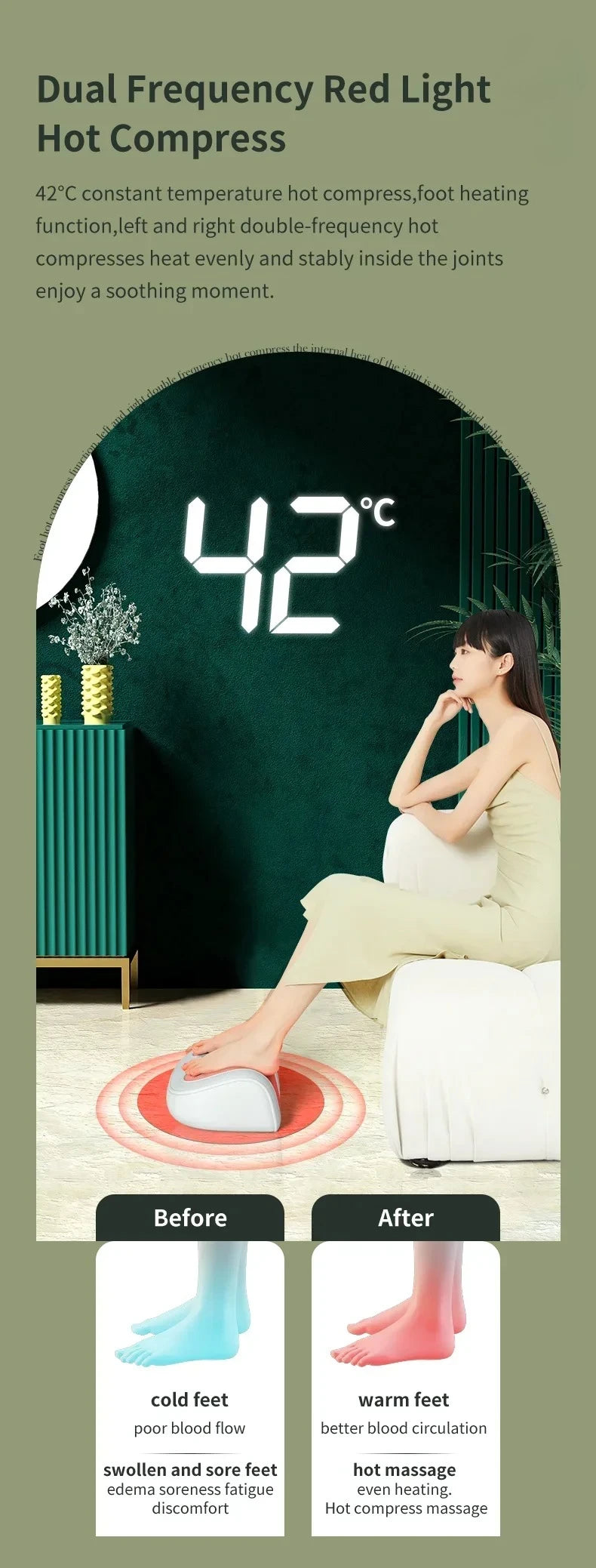 Electric Foot Massager with Heat