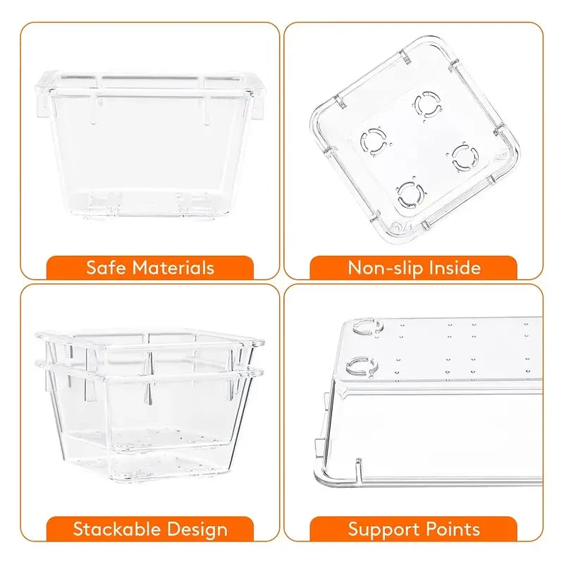 10-Piece Clear Drawer Organizer Set