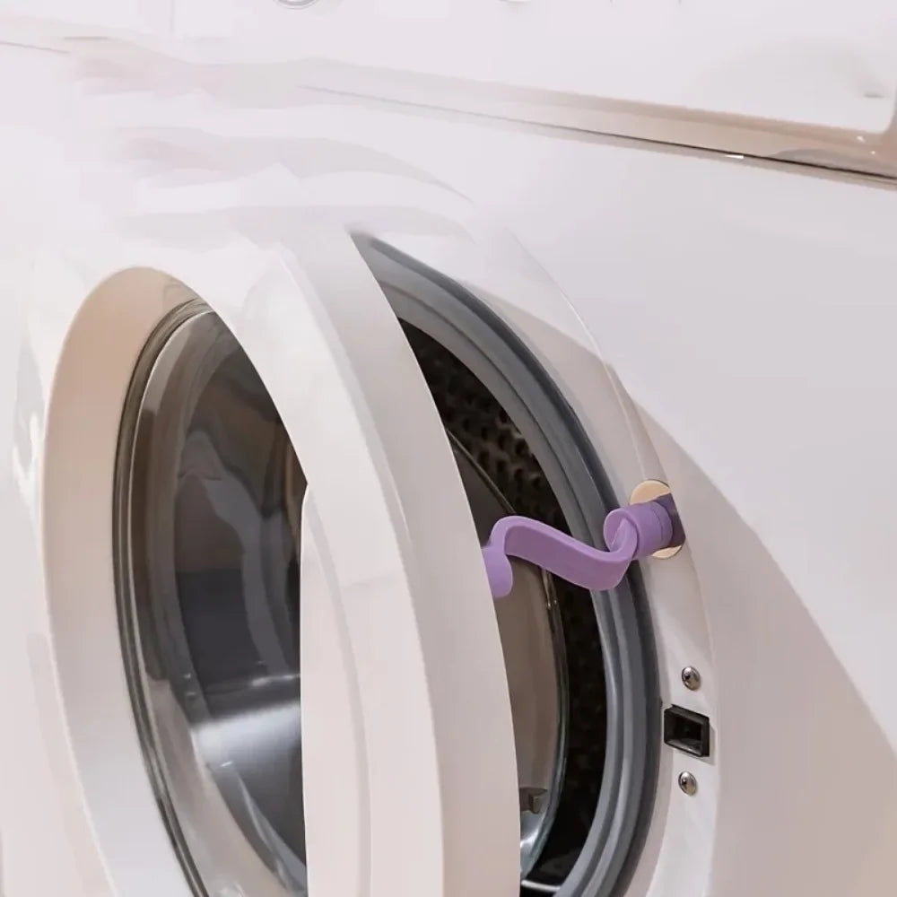 1pc laundry door safety lock - ventilated and anti mold, washing machine and bathtub protection clip, 0.79X3.94 inches