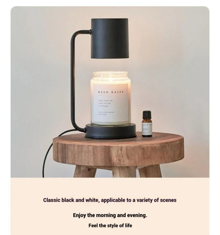 Candle Warmer Lamp with Timer Dimmable Light Scented Wax Melter Simple Table Lamp for Bedroom Home Office Decor