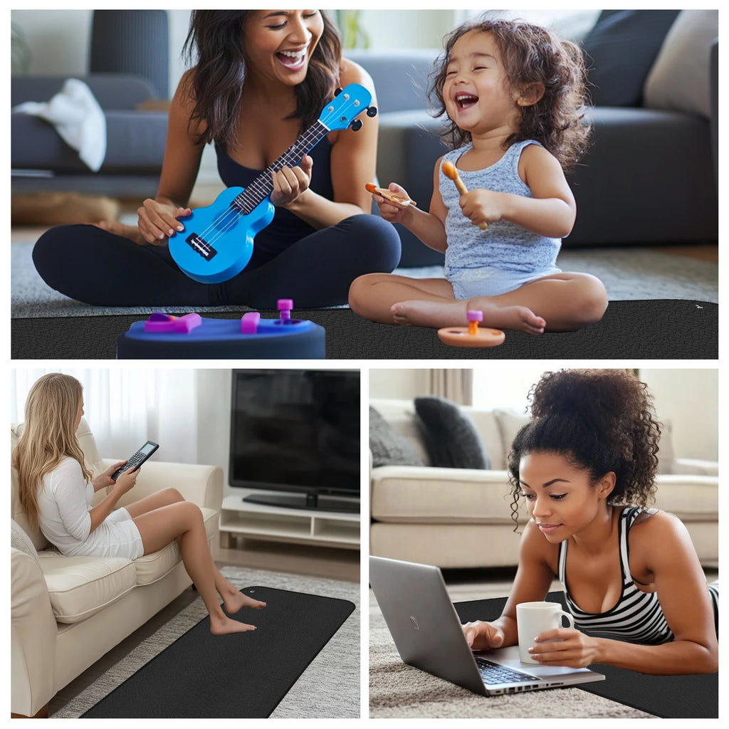 Grounding Mat for Feet Earth Connected Wellness for Pain Relief Muscle Tension Relaxation Travel 25-120CM Grounding Pad