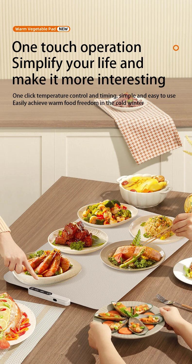 HOMEFISH Multifunctional Silicone Warming Board Home Easy Store Foldable Waterproof Oil Resistant Insulated for Hot Meals