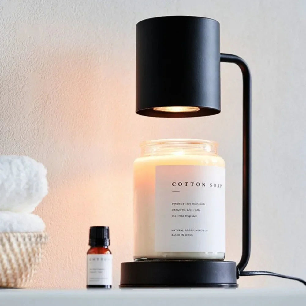 Candle Warmer Lamp with Timer Dimmable Light Scented Wax Melter Simple Table Lamp for Bedroom Home Office Decor