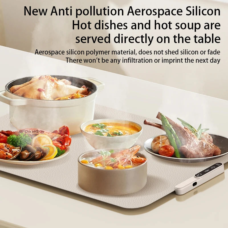 HOMEFISH Multifunctional Silicone Warming Board Home Easy Store Foldable Waterproof Oil Resistant Insulated for Hot Meals