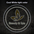 Custom 3D Laser Cut Acrylic Business Logo Sign Office/Beauty Salon Nail Hair Studio Signage Backlit RGB LED Neon Wall Sign