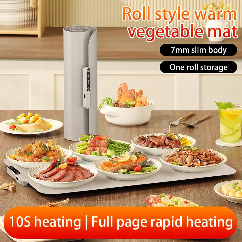 HOMEFISH Multifunctional Silicone Warming Board Home Easy Store Foldable Waterproof Oil Resistant Insulated for Hot Meals