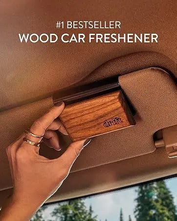 Drift Car Air Freshener - Wood Air Freshener - Car Odor Eliminator - Amber Scent Starter Kit