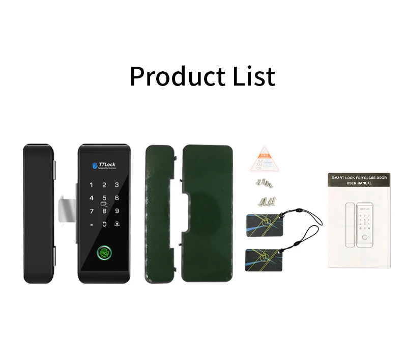 JDS6 TTLOCK APP Sliding Glass/Wood Fingerprint Lock Bluetooth Biometric Electronic Office Password 13.56Mhz RFID Keyless Unlock