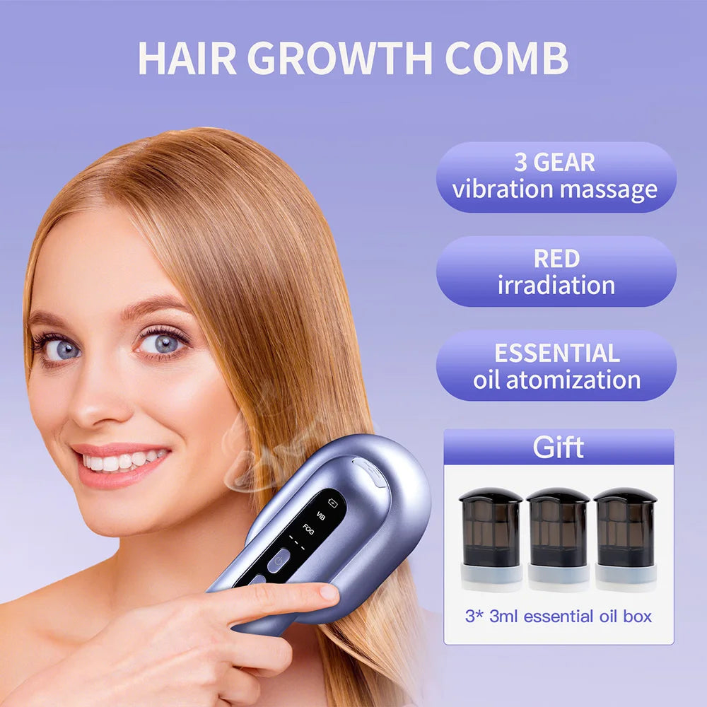 Hair Care Spray Massage Comb Vibration Scalp Massage Hairbrush Head Massager Hair Sprayer Atomizing Brush Hair Oil Applicator