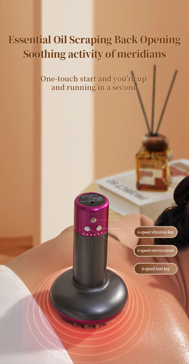 Electric Lymphatic Drainage Massage Machine Meridian Body Brush Microcurrent Anti-Cellulite Guasha Physiotherapy Device
