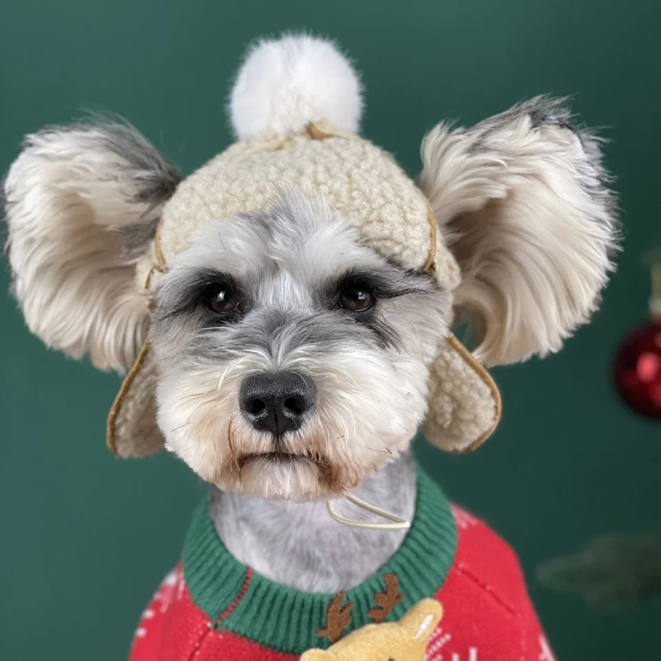 NONOR Pet Warm Hat Ear-popping Funny thickened adjustable Dog hat for Corgi Tedi French Bulldog Accessory Cat And Dog Headdress