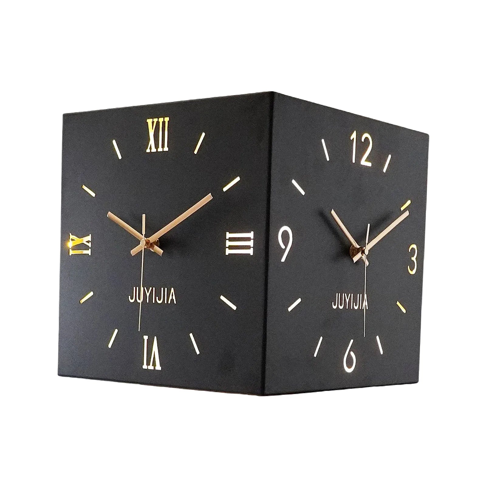 Double-sided Living Room Corner Wall Clocks  Nordic Modern Creative Luxury Electronic Wall Clock Valentines Day Gift Home Decor