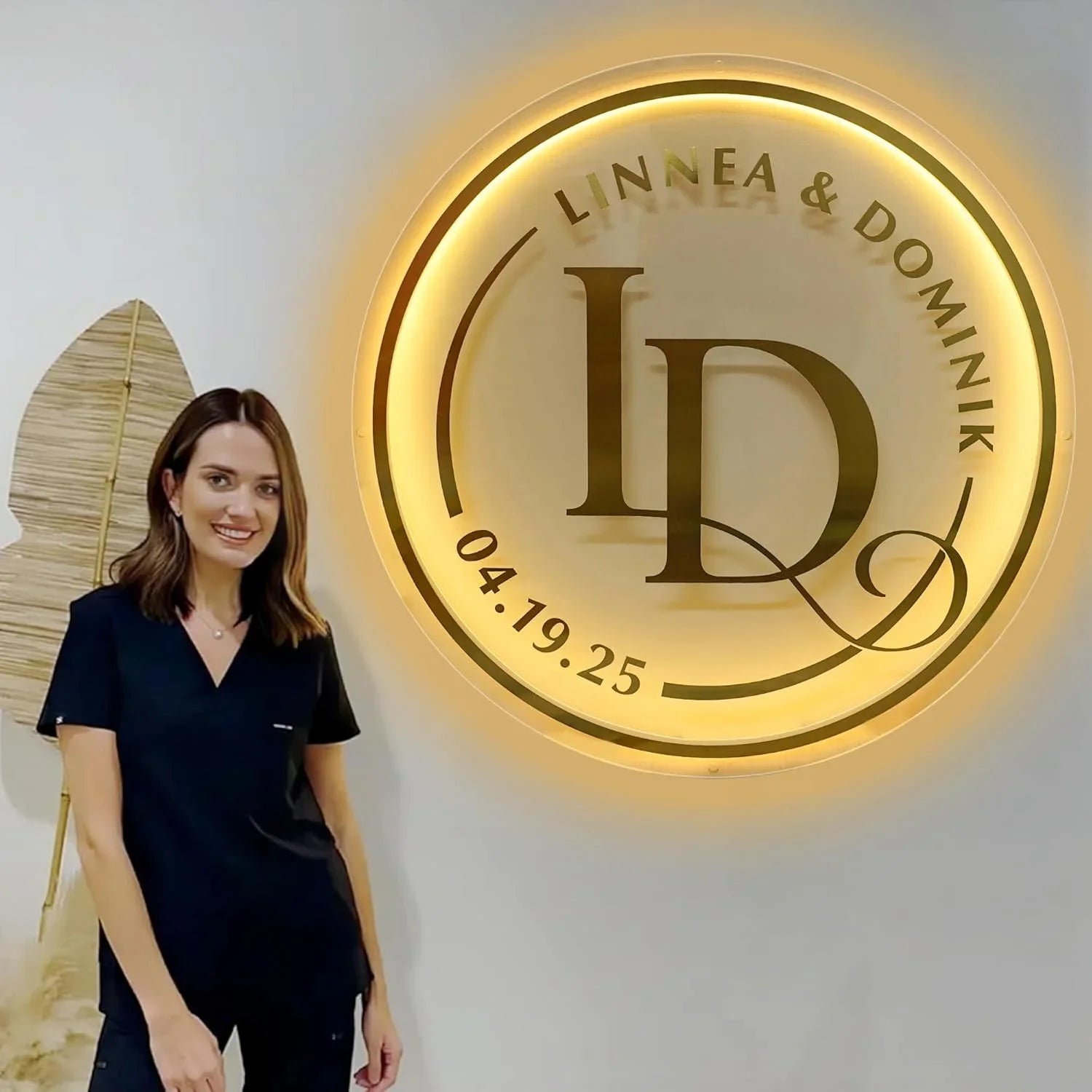 Custom 3D Laser Cut Acrylic Business Logo Sign Office/Beauty Salon Nail Hair Studio Signage Backlit RGB LED Neon Wall Sign