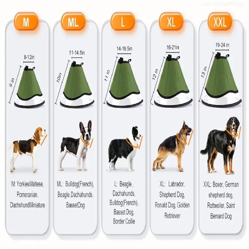 Light weight Dog Neck Cone Cats Elizabethan Collar Washable Pet Recovery Cones F1FB