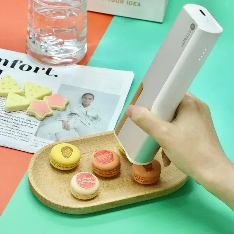Evebot Printpen Handheld Portable Mini Coffee PrintPen Latte Art Macaron Cookie DIY Design Printer Bluetooth 4.2