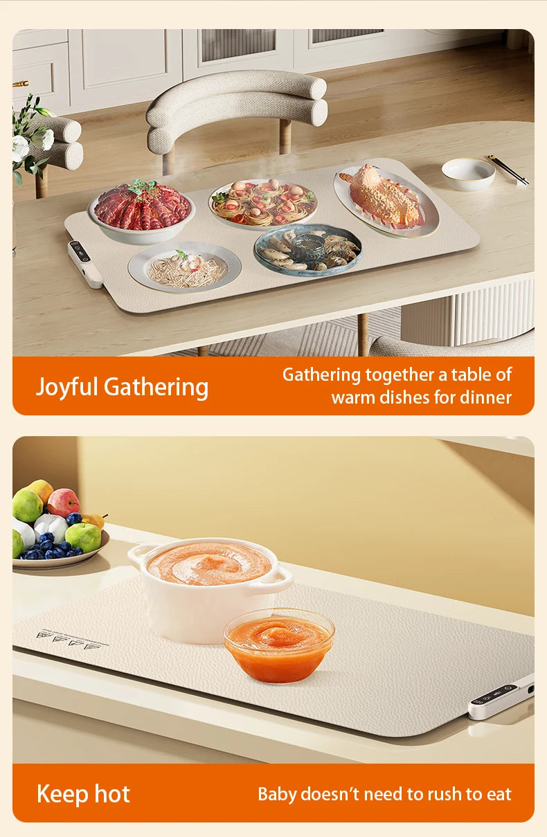 HOMEFISH Multifunctional Silicone Warming Board Home Easy Store Foldable Waterproof Oil Resistant Insulated for Hot Meals