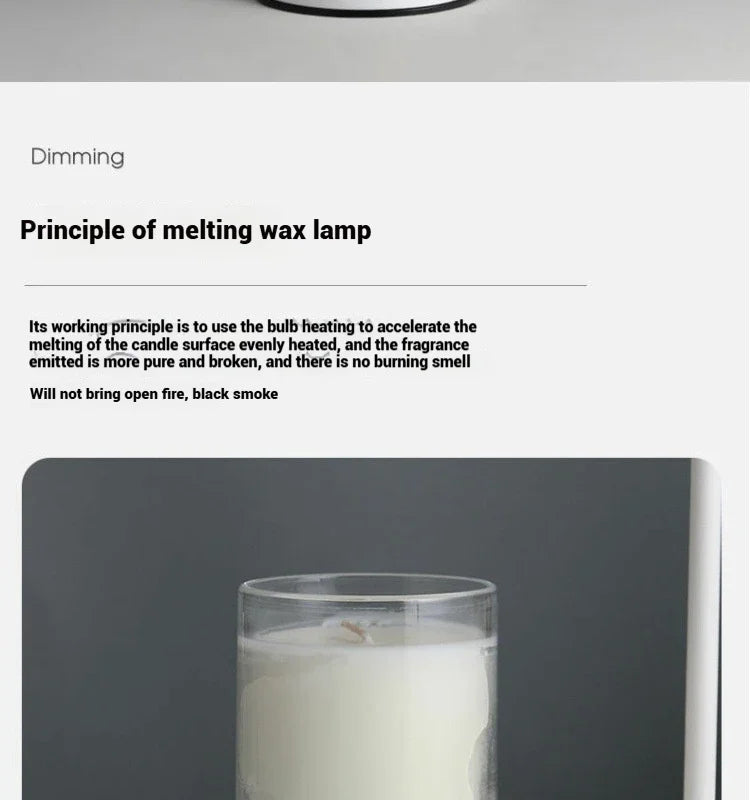 Candle Warmer Lamp with Timer Dimmable Light Scented Wax Melter Simple Table Lamp for Bedroom Home Office Decor