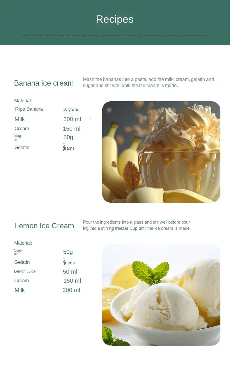 Ice Cream Machine Small Homemade Automatic, Household Mini Fruit Ice Cream Machine Children's DIY Cone Ice Cream Machine