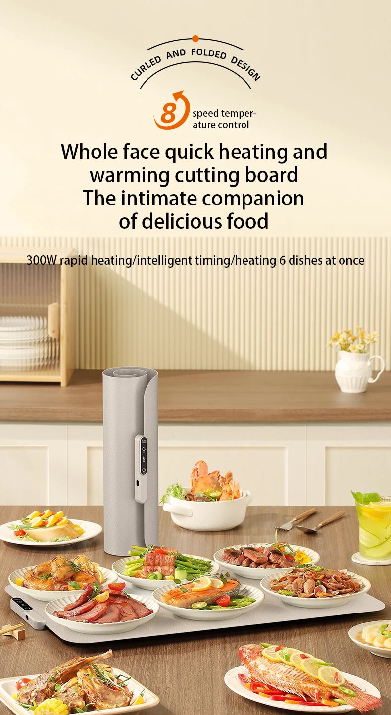 HOMEFISH Multifunctional Silicone Warming Board Home Easy Store Foldable Waterproof Oil Resistant Insulated for Hot Meals