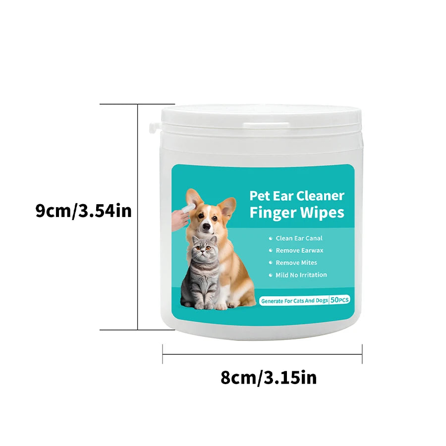 Pet Ear Cleaning Finger Wipes