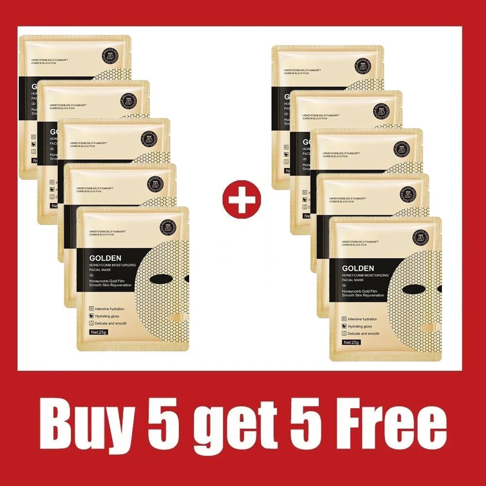 24K Gold Moisturizing Facial Masks skincare Firming Nourishing Smooth Skin Rejuvenation Face Mask Sheets Mask