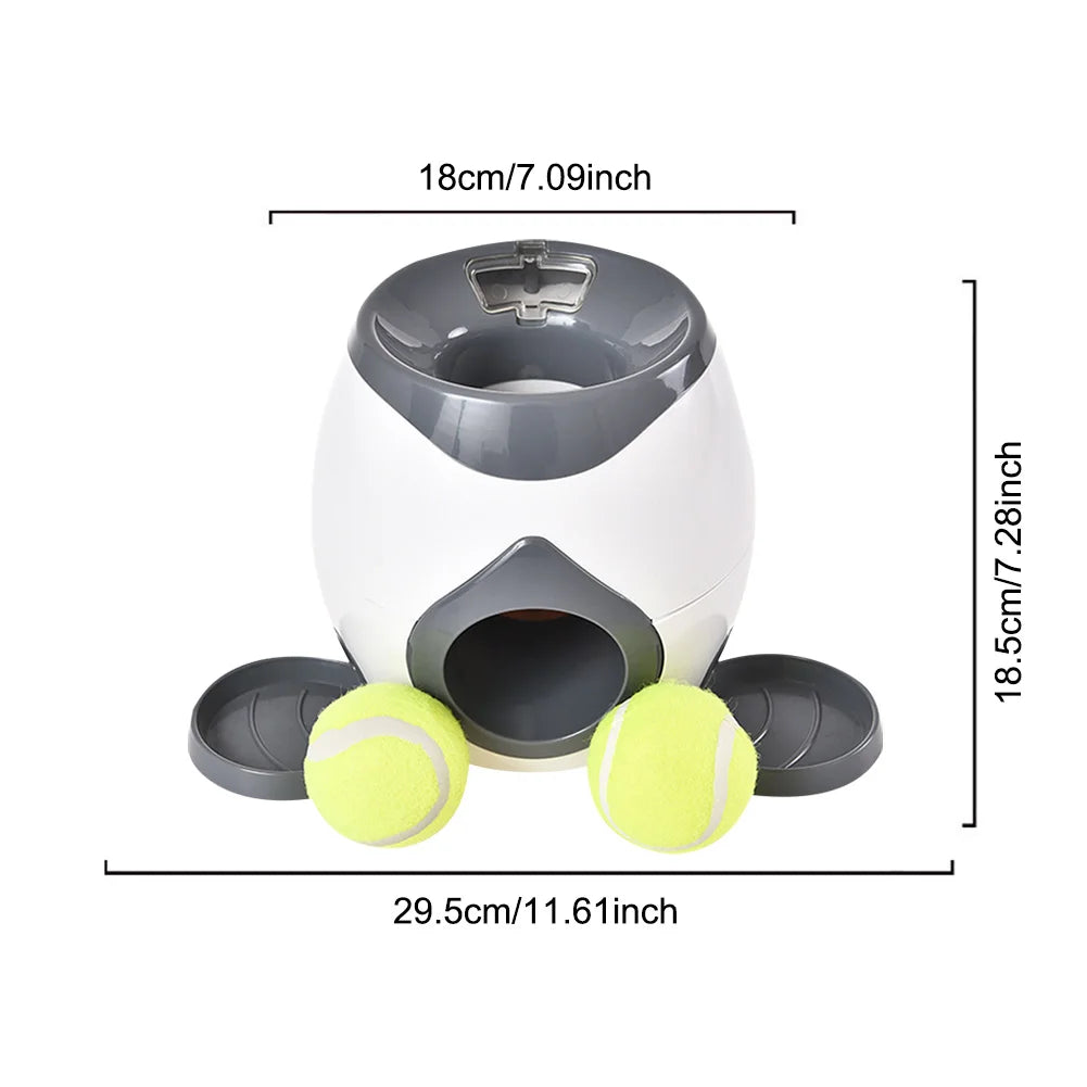 Automatic Dog Ball Launcher Dogs Tennis Food Reward Machine Interactive Dog Balls Thrower Slow Feeder for Small and Medium Dogs