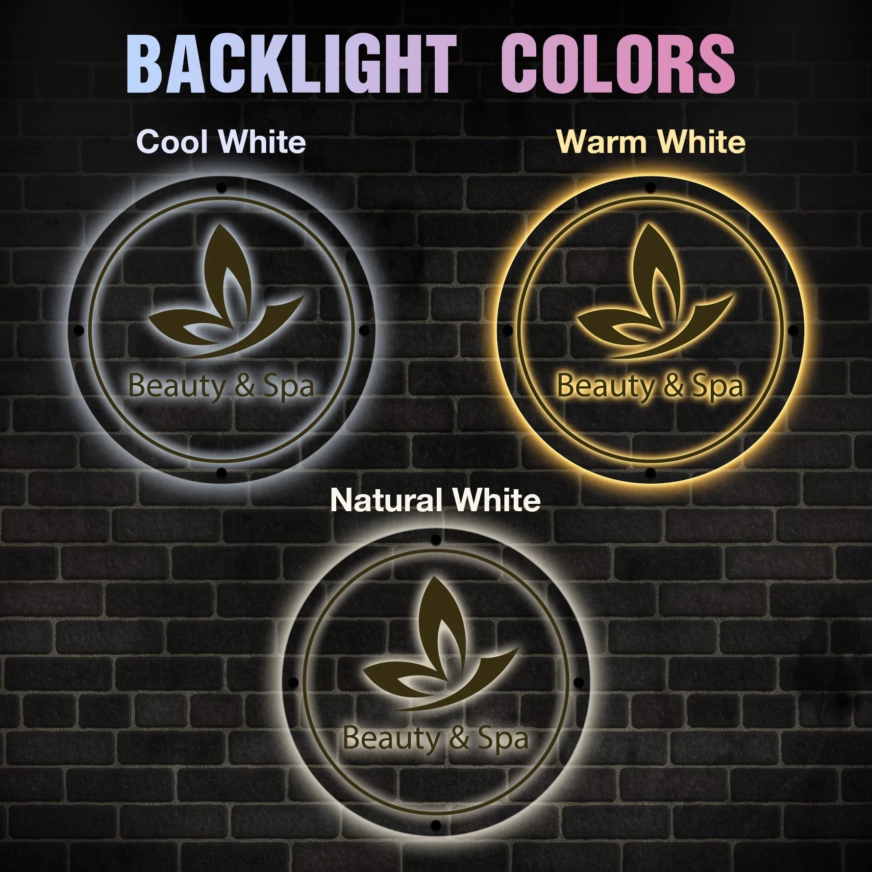 Custom 3D Laser Cut Acrylic Business Logo Sign Office/Beauty Salon Nail Hair Studio Signage Backlit RGB LED Neon Wall Sign
